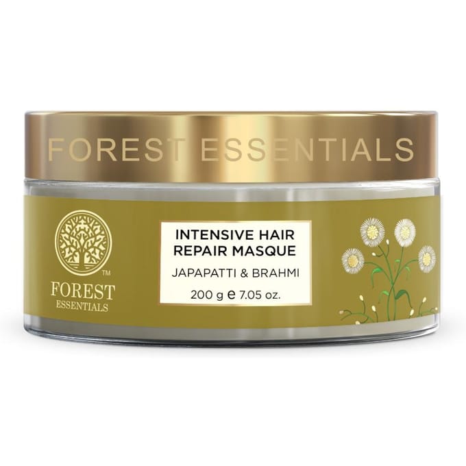 Forest Essentials Intensief Haarherstel Masker, Japapatti en Brahmi, 200g beige