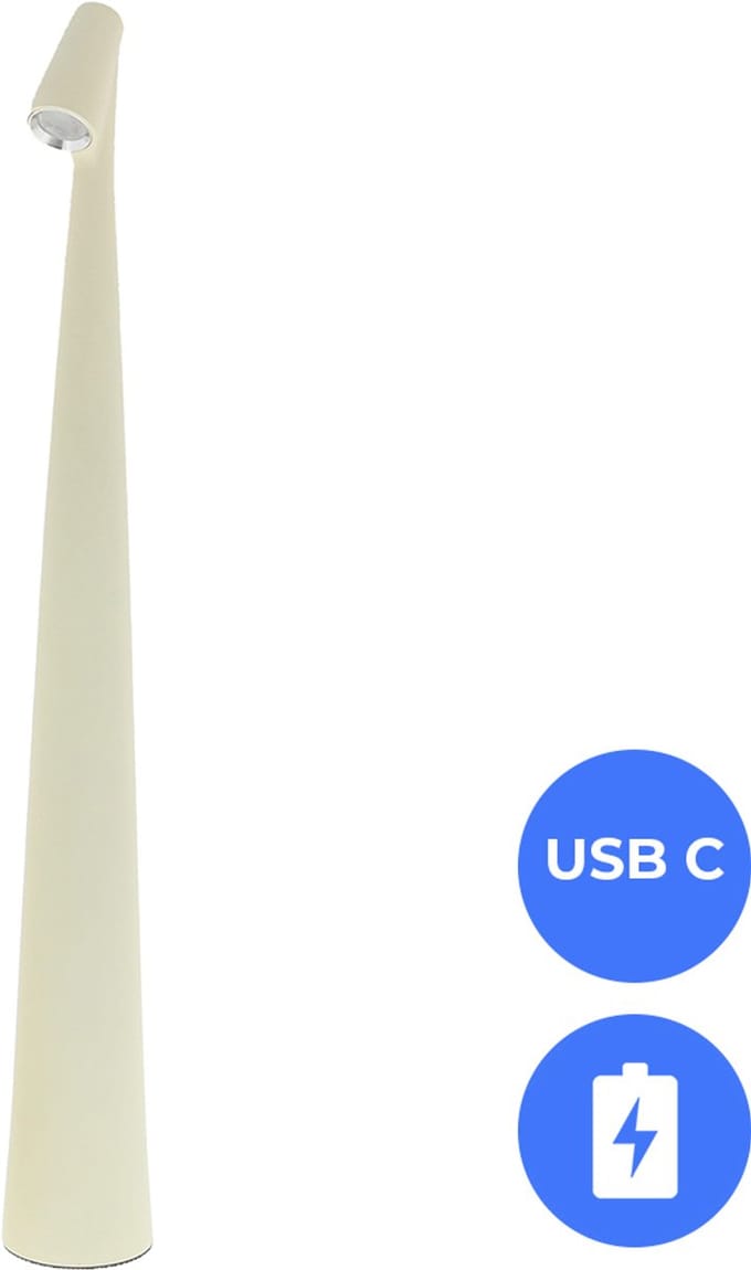 Nordic LED Tafellamp – Creme – 45 cm – Dimbaar