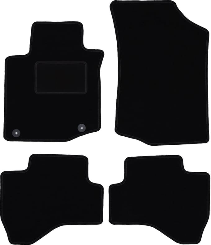 Zwarte veloursmatten voor: Citroen C1 II hatchback (2014-)