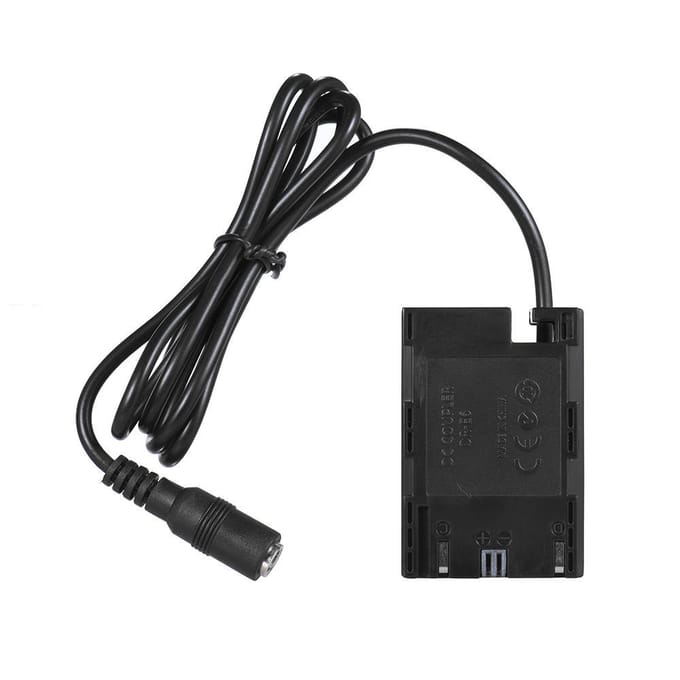 LP-E6 Volledig Gedecodeerde Dummy Batterij DC Koppelaar Connector voor Canon Camera gray