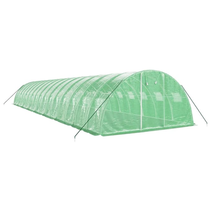 vidaXL - Tuinkas - met - stalen - frame - 64 - m² - 16x4x2 - m - groen