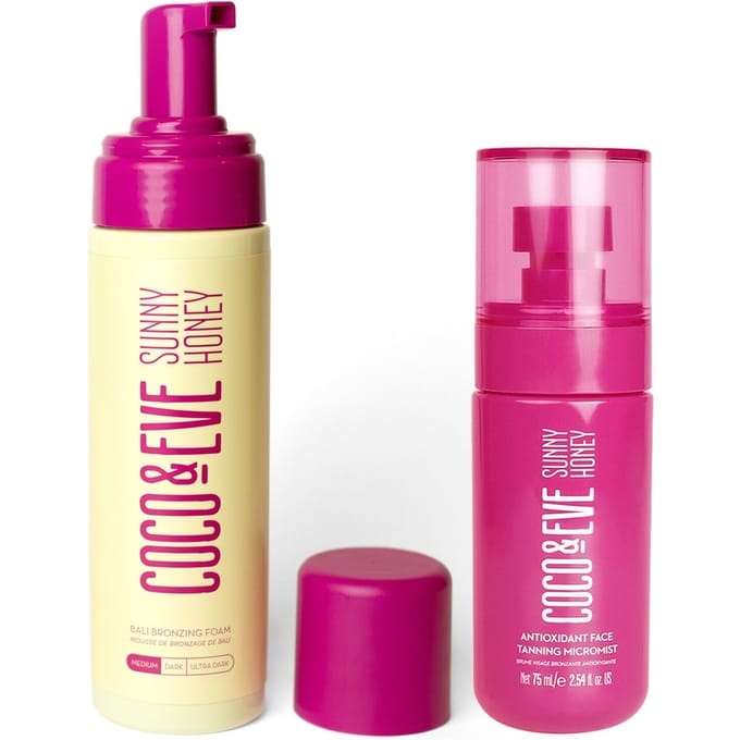 Coco & Eve Bali Bronzing Foam and Face Tanning Micromist Bundle (Various Shades) - Medium