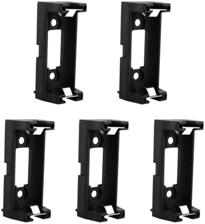 Dailygoody - Cr123A Batterij Houder - Plug-in Type - 5 Stuks - Zwart