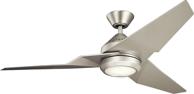 Plafondventilator met verlichting - Jade - 60in / 152cm ventilator - geborsteld nikkel