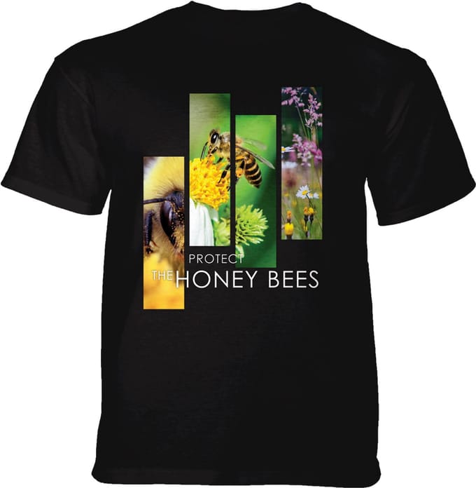T-shirt Protect Bee Split Portrait Black 3XL