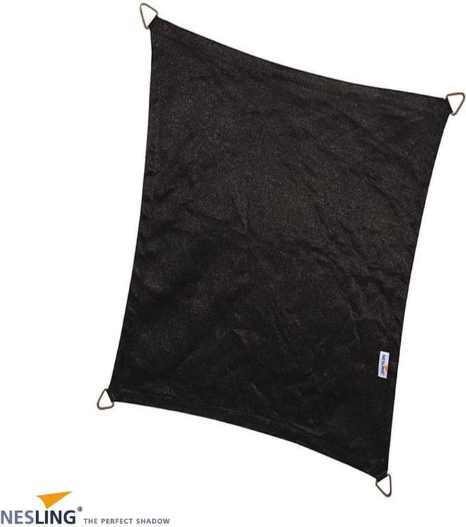 Nesling schaduwdoek rechthoek 300x400 cm - zwart