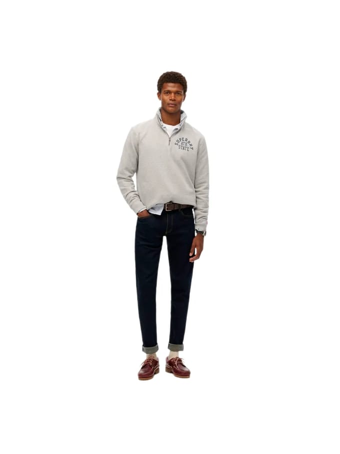 Superdry - Athletic Essentials sweatshirt met halve rits - Heren - Truien