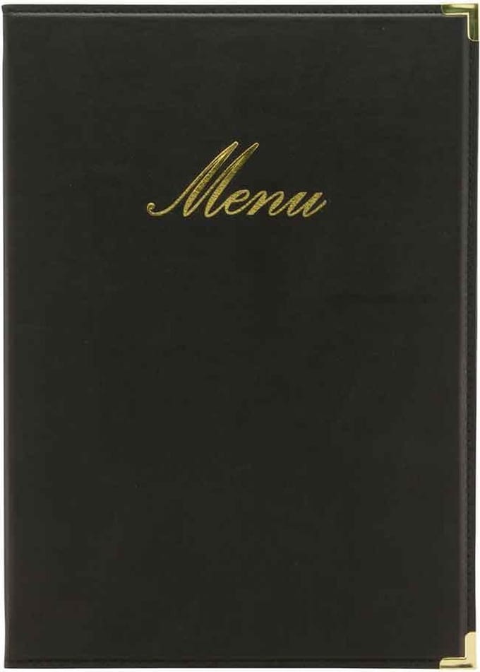 Securit® Menukaart | Menukaart map A4 Classic - zwart