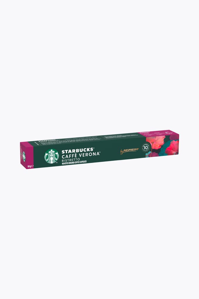 STARBUCKS® by NESPRESSO® Caffè Verona 10 stuks | Donkere Branding 100% Arabica Espresso Capsules | Intensieve Donkere Cacao Smaak Voor Nespresso®