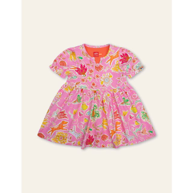 Oilily Dimmy Jurk- maat122/7yr Fuchsia Roze