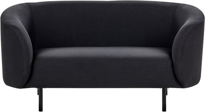 LOEN - Tweezitsbank - Zwart - Polyester