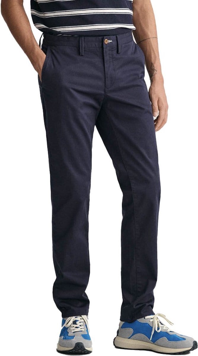 Gant Twill Slim Fit Chino Broek Blauw 32 / 34 Man