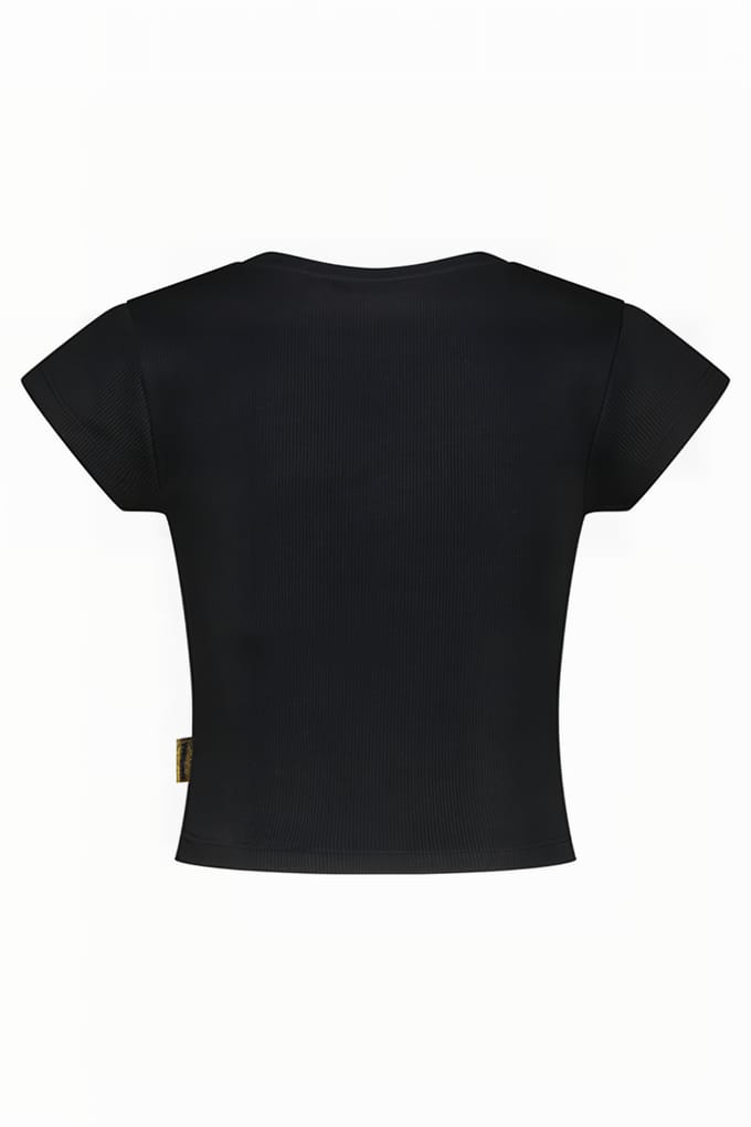 Vingino Jasmina Deep Black Maat: 8 | T-Shirts Outlet | Unisex | Zwart