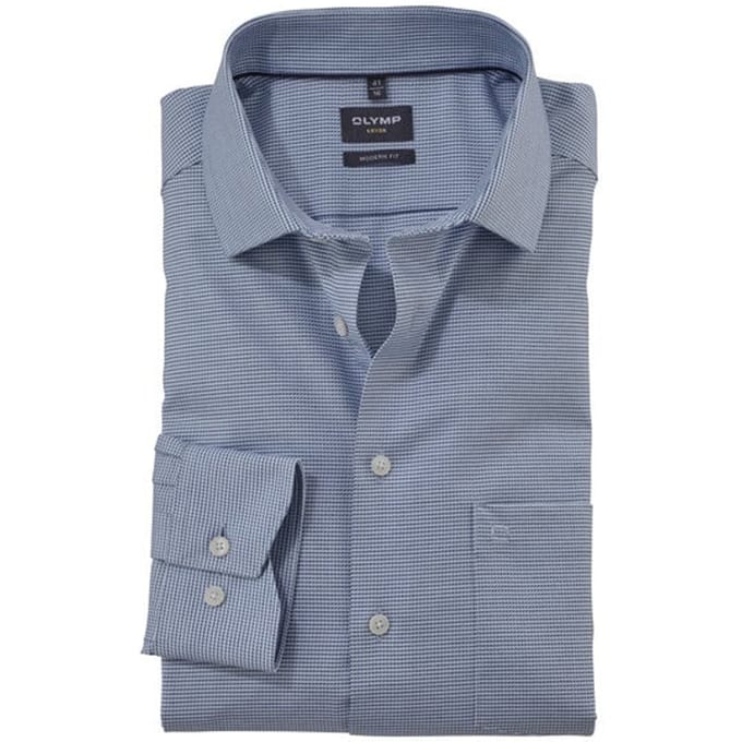 OLYMP Luxor Overhemd, Modern Fit, Global Kent, Bleu