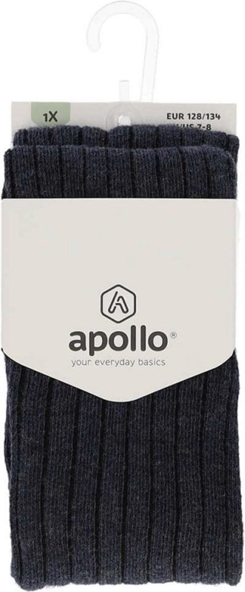Apollo - Maillot - Donkerblauw - Melange - Rib - Patroon - Maat 92/98