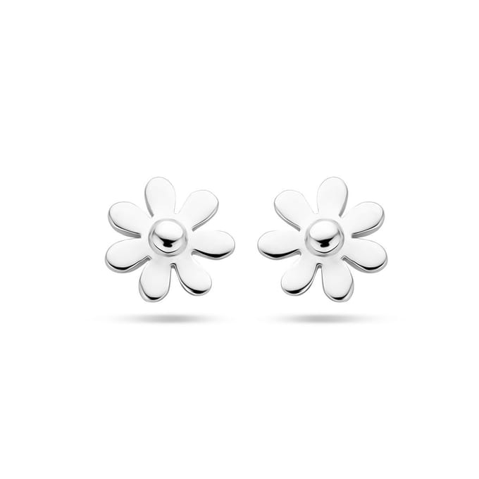 Zilver Gerhodineerd Oorknoppen Bloem 1336599