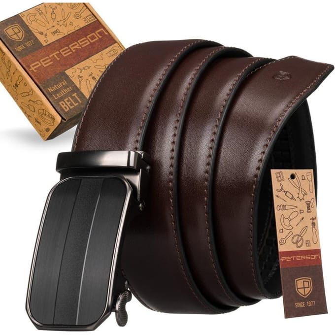 PU+lederen band 35 mm PTN AB35-115-03-PUL BRUIN