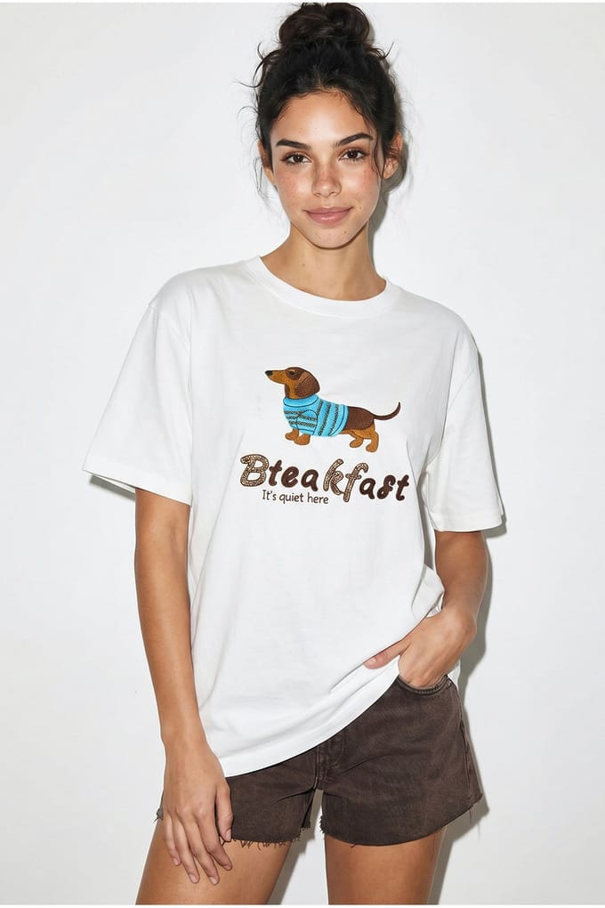 Oversized Gedrukt Katoenen Jersey T-shirt