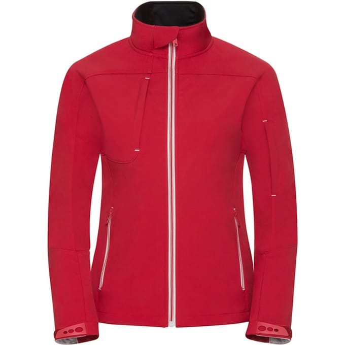 Russell Dames/Dames Bionic Zachte Shell Jas (Klassiek rood)