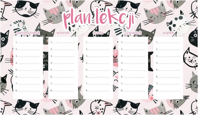 Wallvy - Magnetisch Lesrooster - Radosne Kotki - 45x26CM - Personaliseerbaar