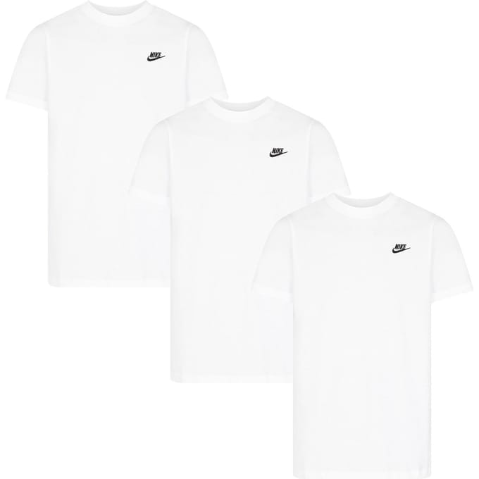 3-pack Nike Sportswear Club T-shirts voor Heren in Wit