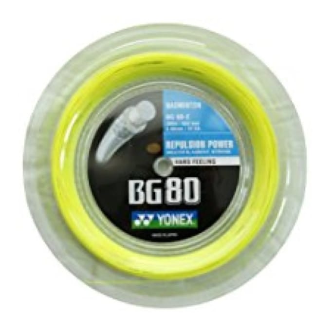 Yonex BG80 badmintonsnaar | geel | 200m