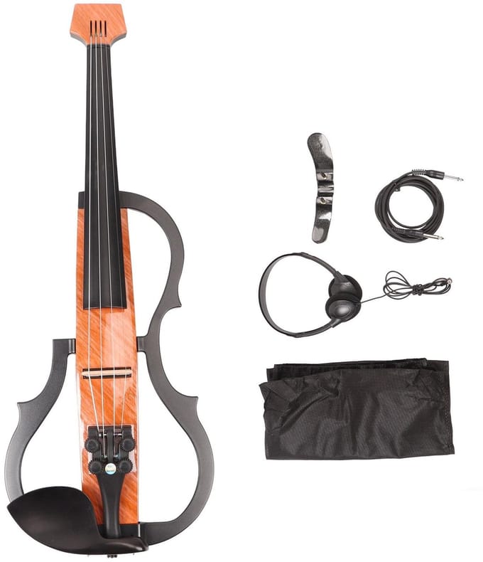 Dailygoods - Elektrische Viool 4/4 met Instelbare Geluidskwaliteit