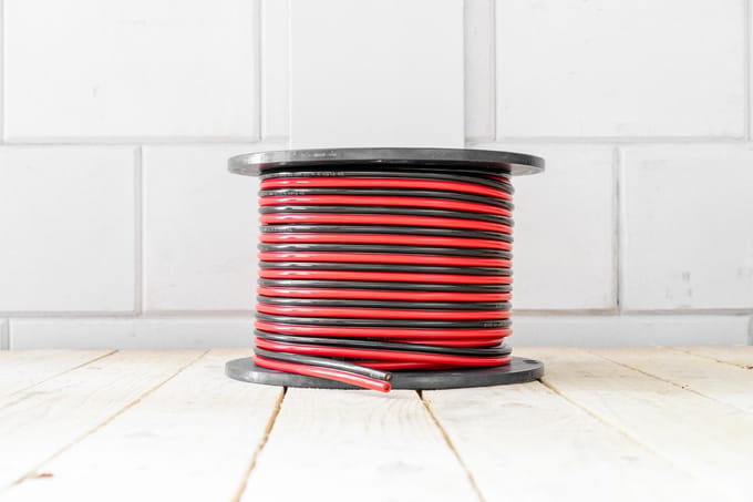 Accukabel 2 x 35mm2 zwart/rood - 2 meter