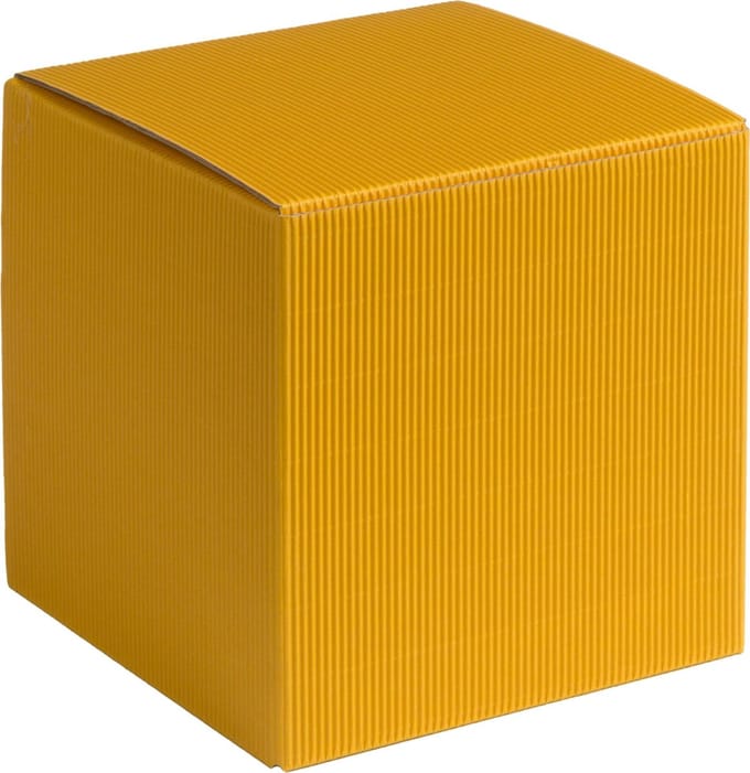 Cadeauverpakking vierkant-kubus karton, 15x15x15cm GEEL (100 stuks)