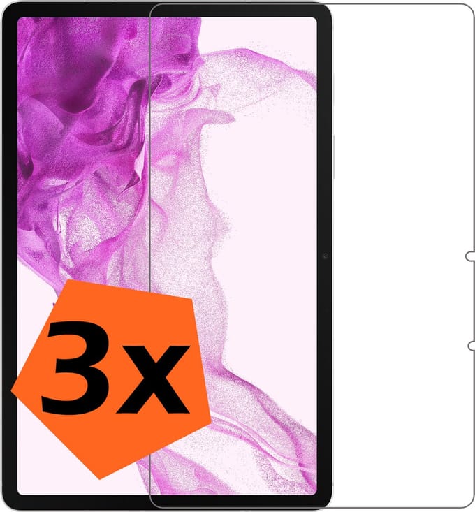 Screenprotector - 3 Stuks - Geschikt voor Samsung Galaxy Tab S8 Plus - Extra Sterk - Gehard Glas - Beschermglas - Tempered Glass - Screen Protector