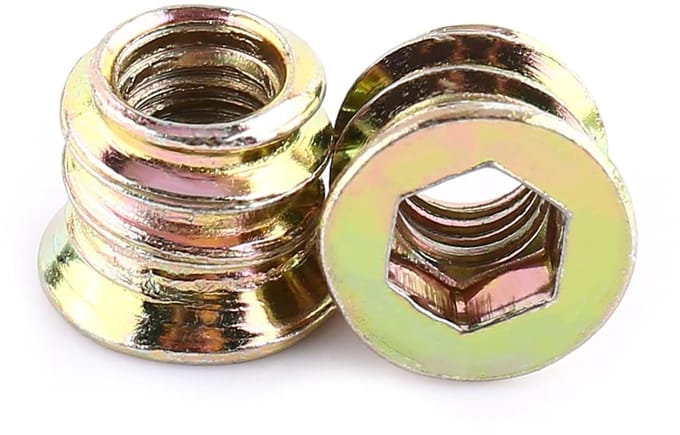 Set van 20 Moeren voor RIVETED Nuts, M6×10mm, Volledige Draad, Hexaansluiting, Gegalvaniseerd Staal, Voor Diverse Toepassingen