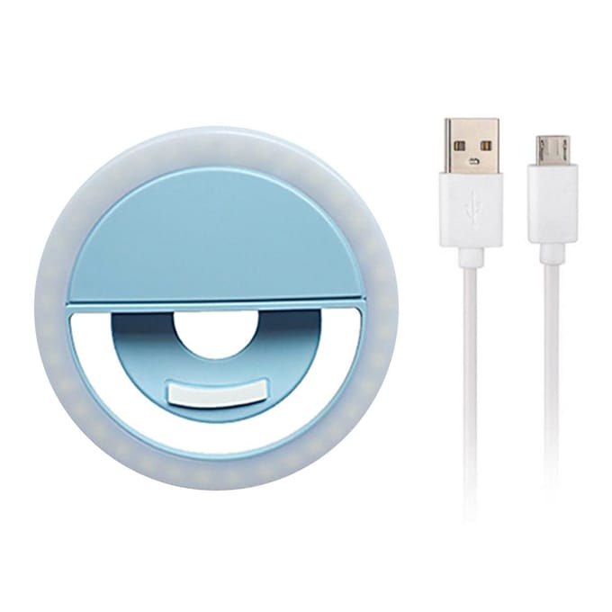 Extra lichtlamp Mobiele telefoon Selfielicht Ringvormig Extra lichtlamp Ingebouwd blauw