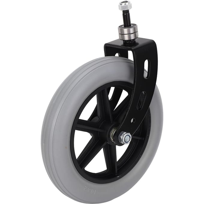 10 inch Walker voorwiel met universele PU-wielnaaf en massief PVC-wiel, vervanging voor winkelwagens.