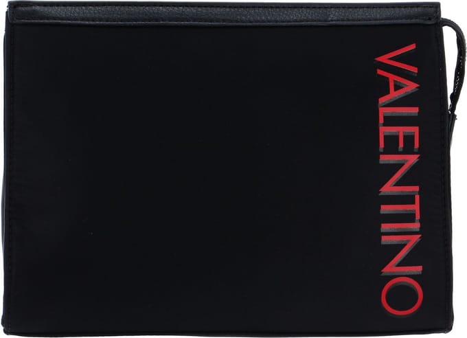 VALENTINO Toilettas Ash Soft Cosmetic Case Nero / Rosso Zwart