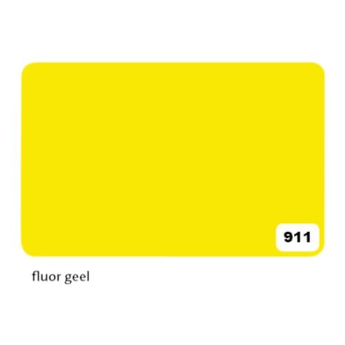 Etalagekarton Folia 1-zijdig 48x68cm 380gr nr911 fluor geel