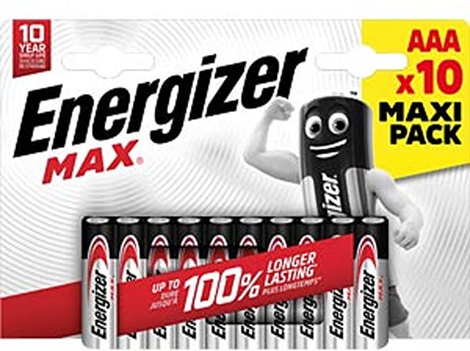 Energizer Max AAA batterij (potlood) Alkaline 1.5 V 10 stuk(s)