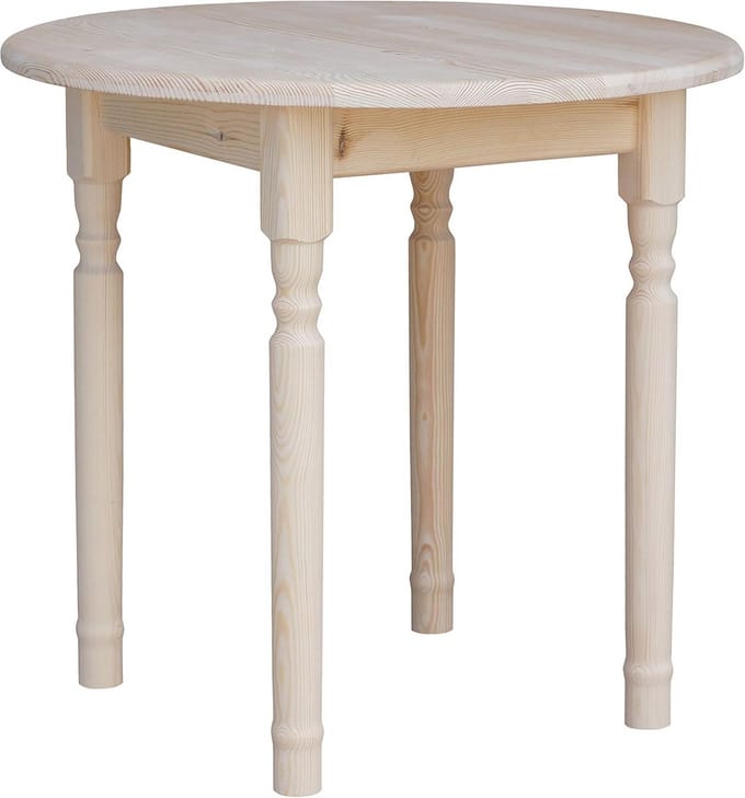 Ronde grenenhouten eettafel in landhuisstijl