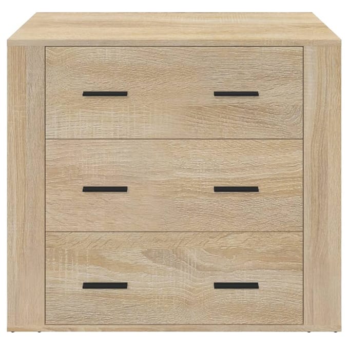 vidaXL - Dressoir - 80x33x70 - cm - bewerkt - hout - sonoma - eikenkleurig