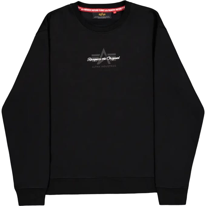 Regular fit sweatshirt van katoenmix met labeldetail