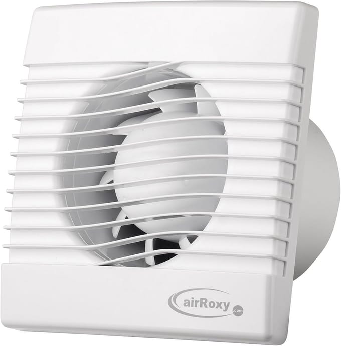 Ventilator Muur - Afzuiger Badkamer - Ventilatie Verbeteren - Hybride Technologie - 150 mm - Wit