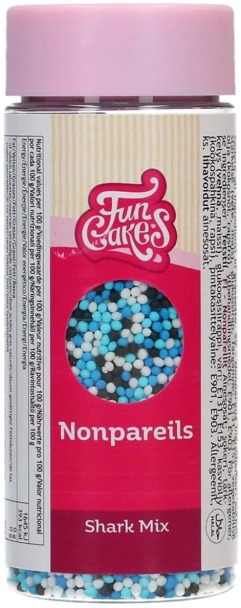 FunCakes Musketzaad Haaienmix - 80g - Suikerdecoratie - Eetbare Taartdecoratie