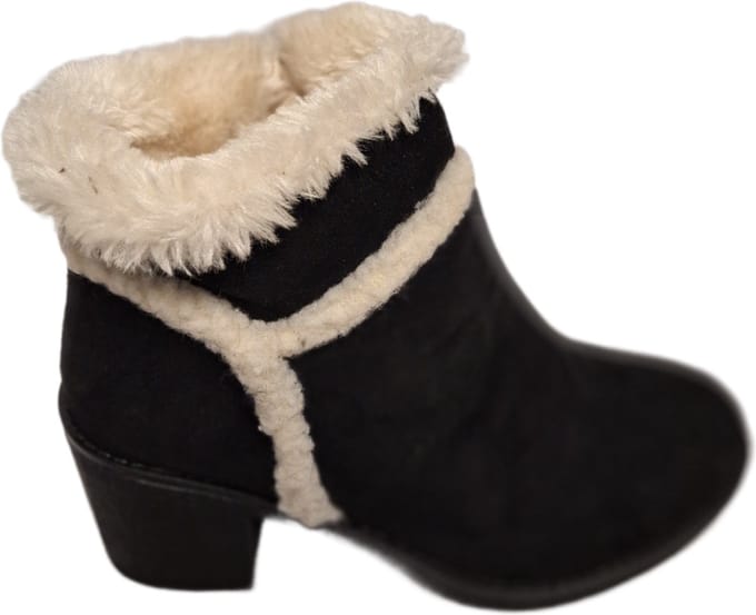 JUMEX-ENKELBOOTS-SUEDE-BORGVOERING-4 CM HAK-39
