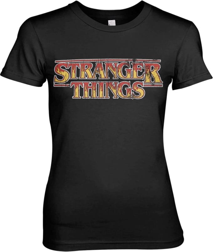 Stranger Things Dames Tshirt -2XL- Fire Logo Zwart