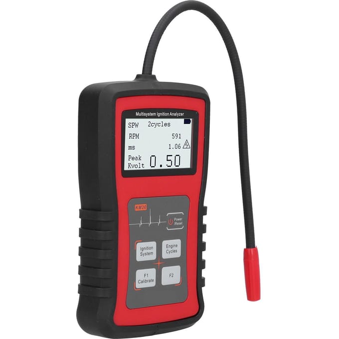 Analyseur d'allumage 24W MultiSystem Écran LCD Mesure de RPM Testeur de bougies d'allumage black