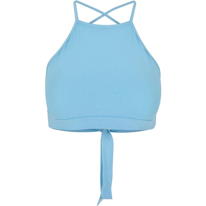 Urban Classics - Triangle Crop top - L - Blauw