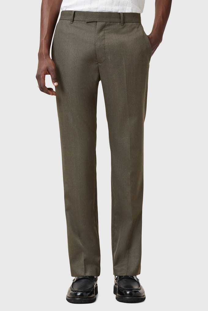 AllSaints Ward Trouser Khaki Brown Maat: W38 | Tailored Broeken Outlet | Heren | Bruin