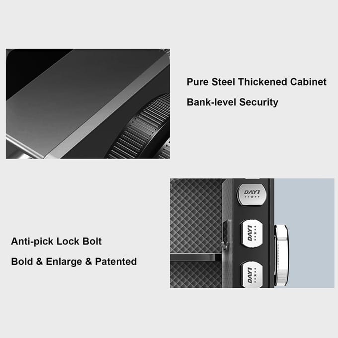 Strongbox All Steel Security Safe Box Thuiskluis met programmeerbaar elektronisch toetsenbord Elektronisch zwart