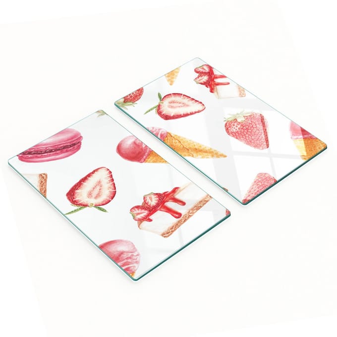 Multifunctionele decoratieve keukenplanken van gehard glas voor desserts, 2x30x52 cm