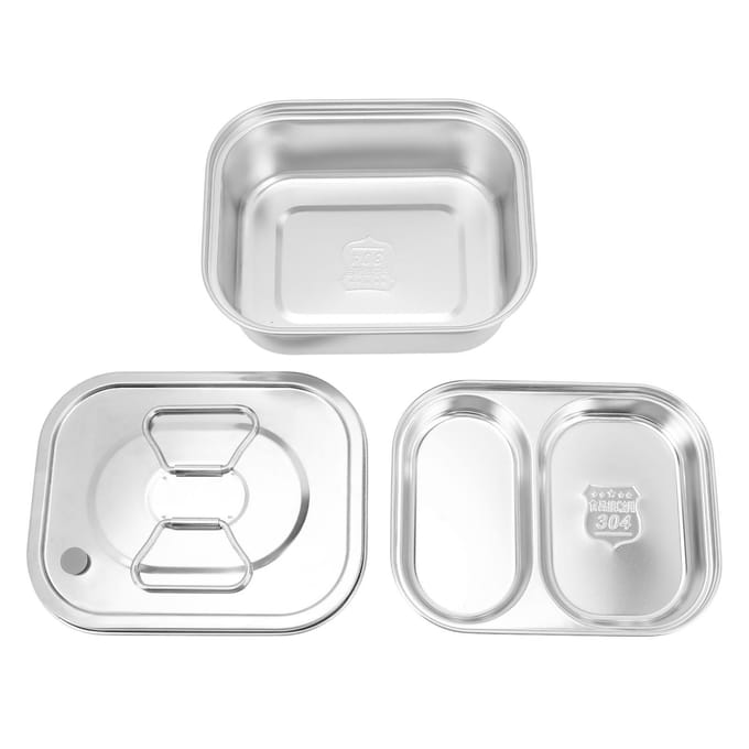 304 Roestvrijstalen Lunchbox met Deksel Lekdicht Grote Capaciteit Geïsoleerde Lunchcontainer voor white