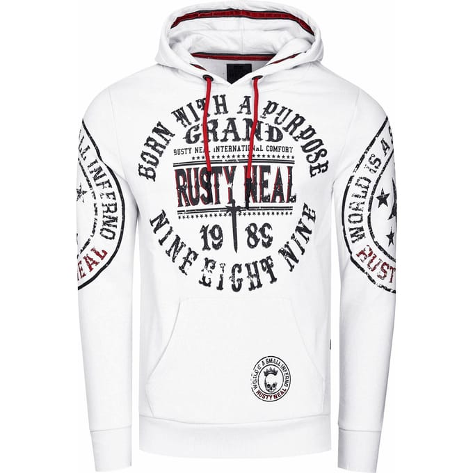 Streetwear trui met capuchon en prints
